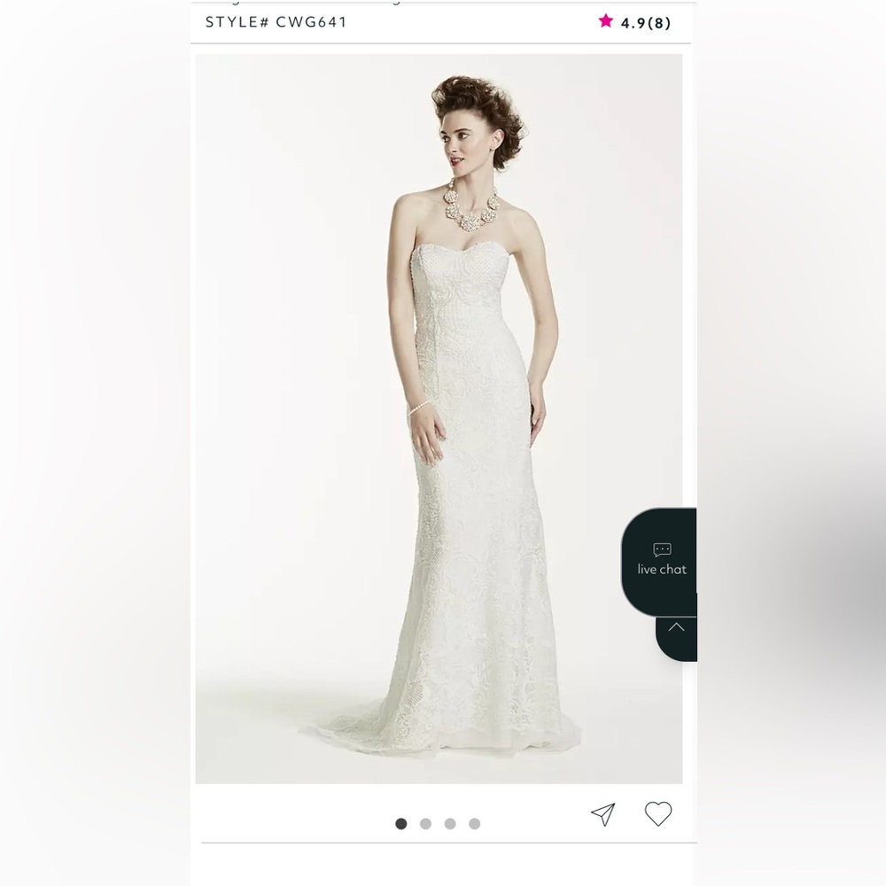 Elegant Strapless White Gown